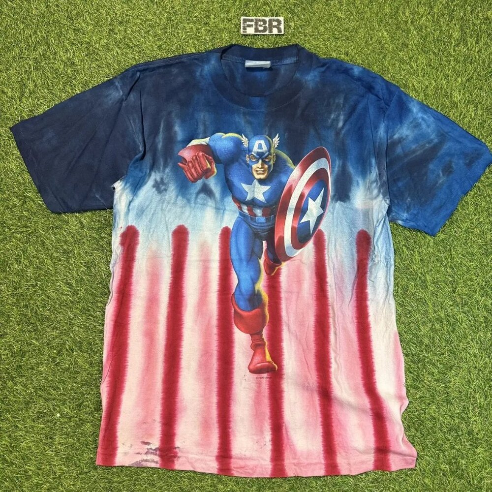 Vintage Captain America Tye Dye Tee